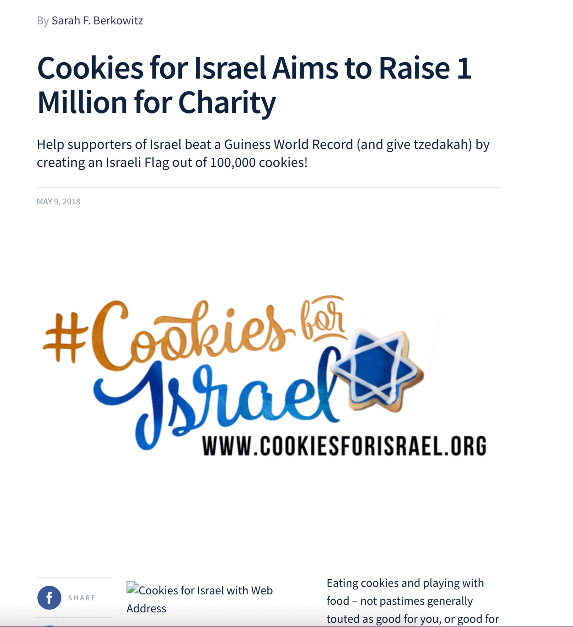 Cookies Israel blog