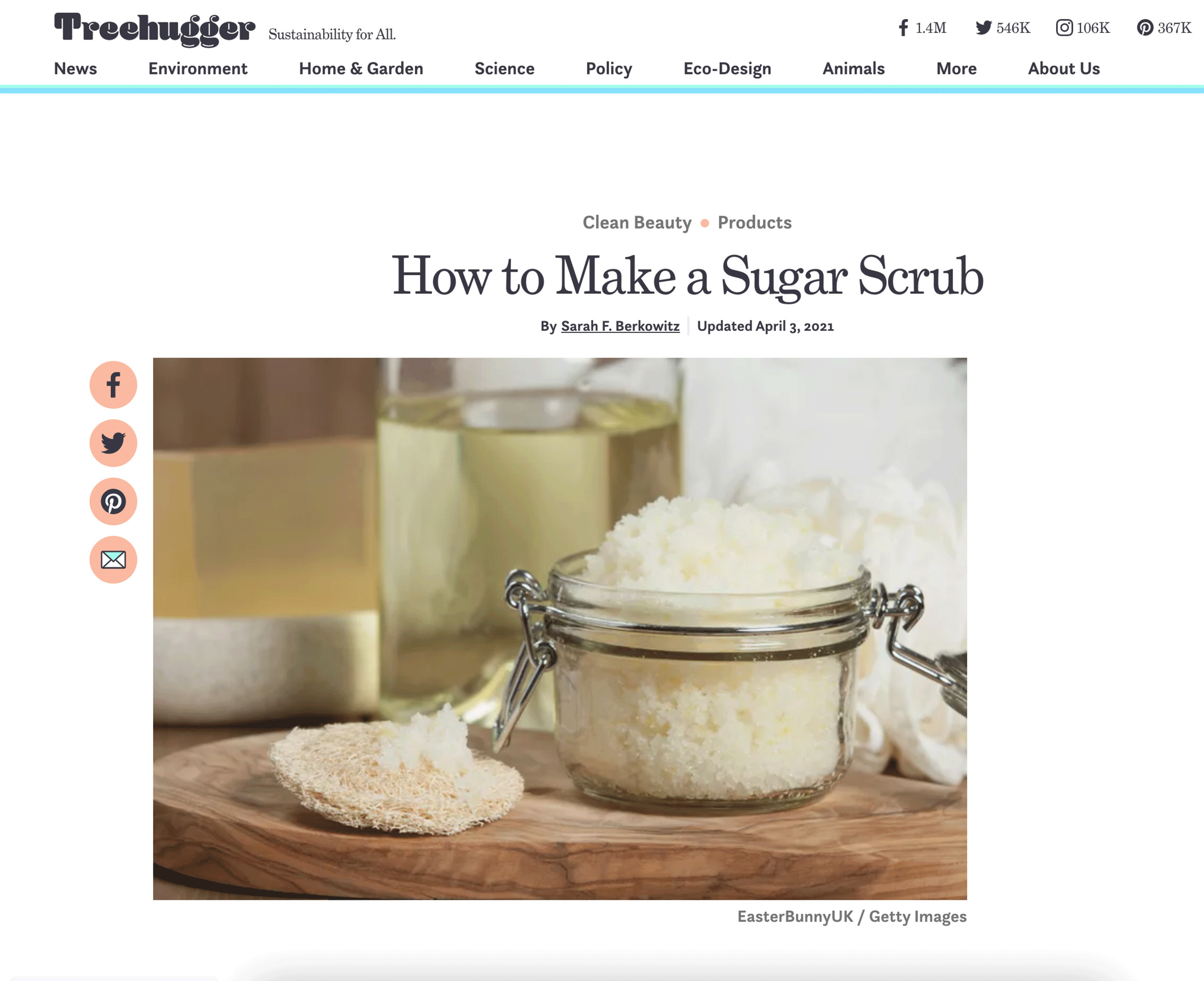 Sugar scrub article